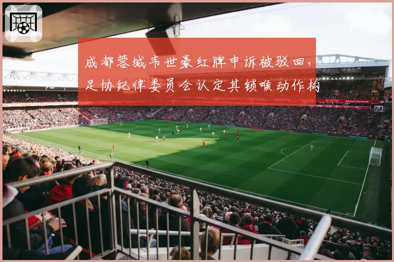 成都蓉城韦世豪红牌申诉被驳回,足协纪律委员会认定其锁喉动作构成暴力行为,与周定洋此前同动作判罚尺度不一
